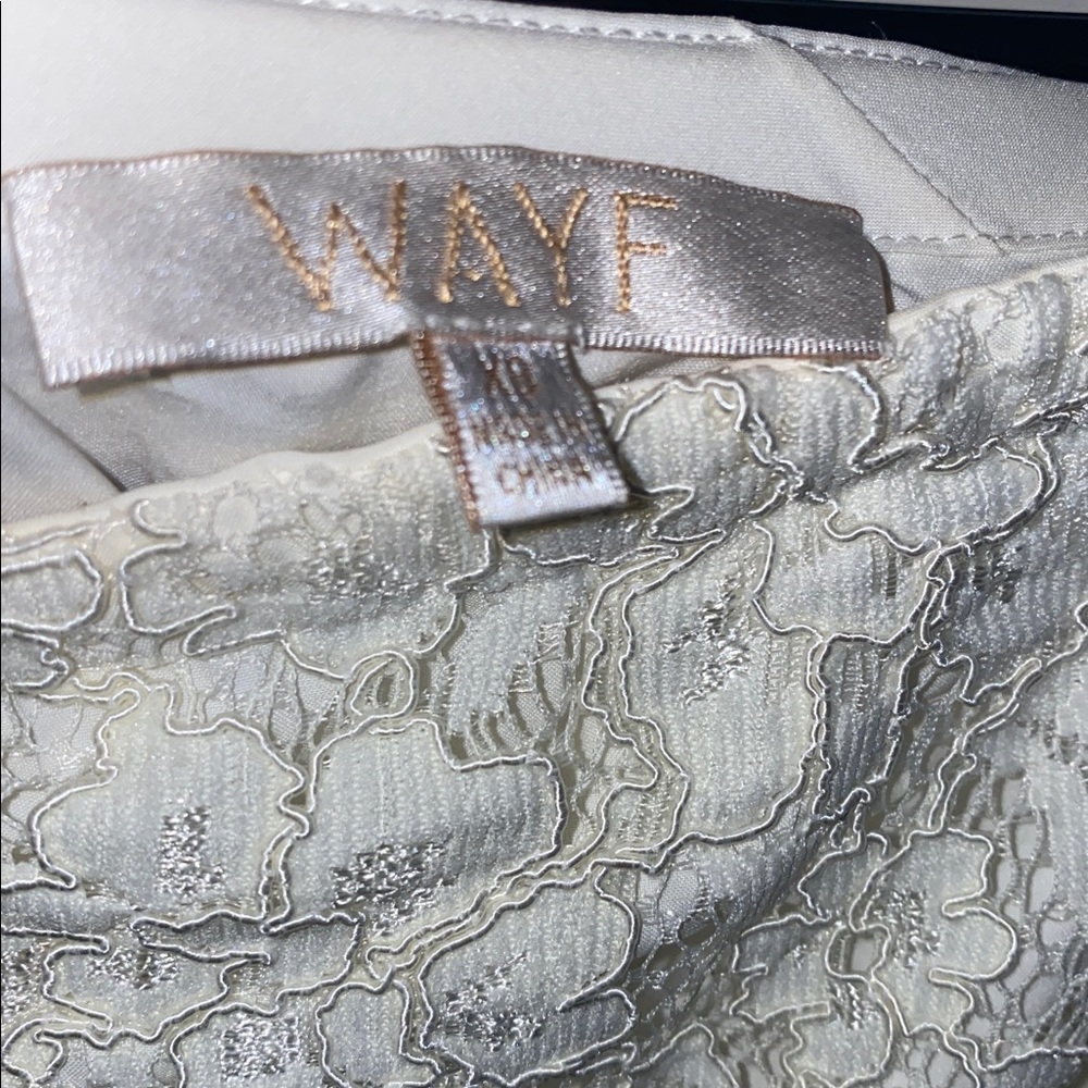 Wayf Cream Lace Off-Shoulder Angelic Dress - Picture 11 of 12